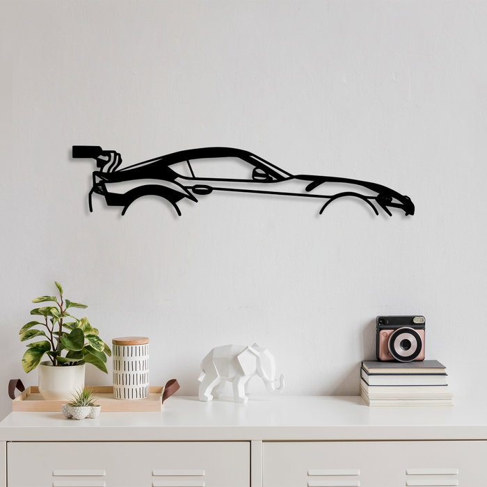 Wallity Dodge Viper Silhouette Escultura de Pared Metal Negro